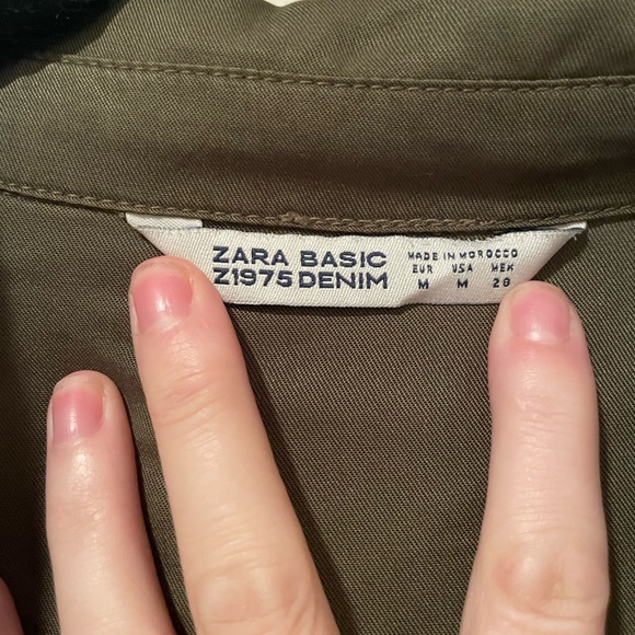 Zara Basics Button Up Shirt Dress - Size M - Picture 2 of 3